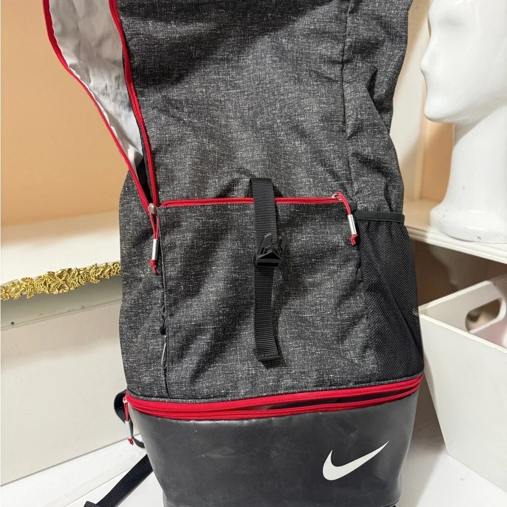 Polyester,Nike Sport Golf Backpack III Roll Top Nike Black and Red Men's